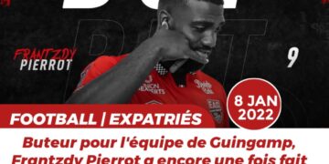 FOOT/ EXPATRIÉS : GUINGAMP SAUVE LE NUL À VALENCIENNES, FRANTZDY PIERROT BUTEUR