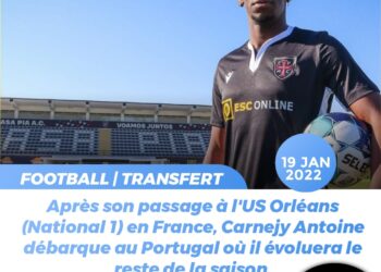FOOT – TRANSFERT : CARNEJY ANTOINE DÉBARQUE AU PORTUGAL
