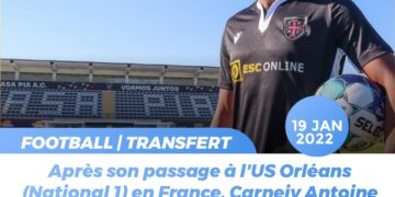 FOOT – TRANSFERT : CARNEJY ANTOINE DÉBARQUE AU PORTUGAL