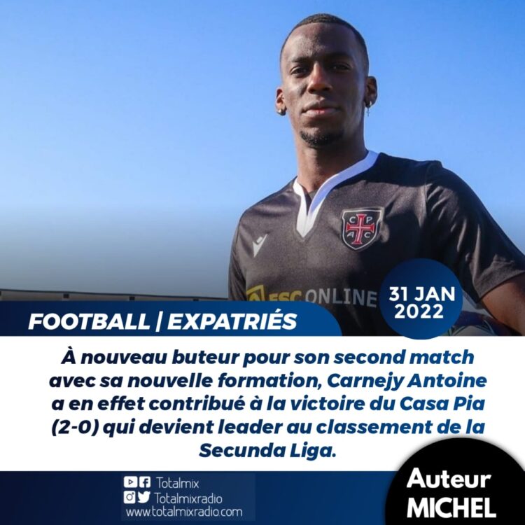 FOOT – EXPATRIÉS : CARNEJY ANTOINE ENCORE DÉCISIF LORS D’UNE NOUVELLE VICTOIRE DU CASA PIA