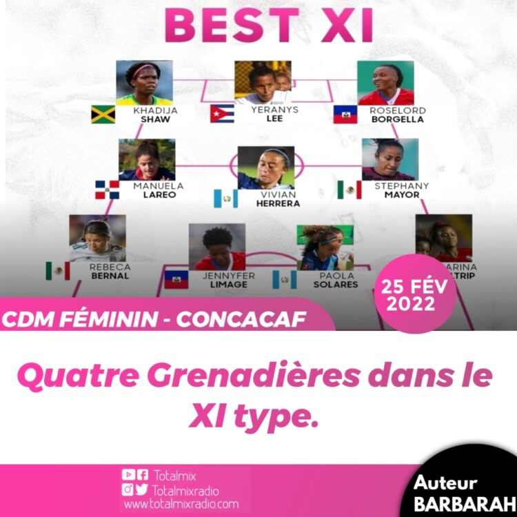 CDMFÉMININ : QUATRE GRENADIÈRES DANS LE XI TYPE