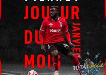 FOOT – DISTINCTION : FRANTZDY PIERROT, JOUEUR DU MOIS DE JANVIER DE L’EA-GUINGAMP