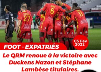 FOOT – EXPATRIÉS  : VAINQUEURS À DOMICILE, NAZON ET QRM REMONTENT AU CLASSEMENT