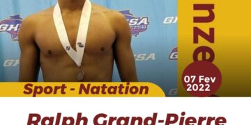 NATATION – CHAMP AREA : UNE MÉDAILLE DE BRONZE POUR RALPH GRAND-PIERRE
