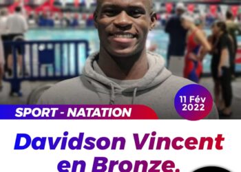 NATATION  : UNE MÉDAILLE DE BRONZE POUR DAVIDSON VINCENT