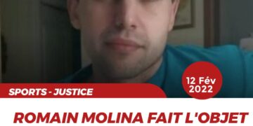 SPORTS – JUSTICE : ROMAIN MOLINA FAIT L’OBJET D’UNE NOUVELLE PLAINTE