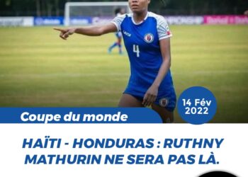 FOOT – SÉLECTION FÉMININE : RUTHNY MATHURIN CONFIRME SON ABSENCE