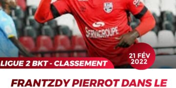 LIGUE 2 BKT – CLASSEMENT : FRANTZDY PIERROT DANS LE TOP 6