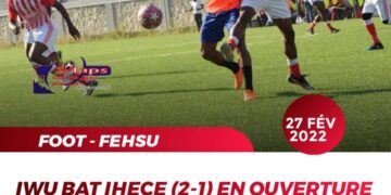 FOOT – FEHSU : EN MATCH INAUGURAL, L&rsquo;IHECE S&rsquo;INCLINE FACE À IWU