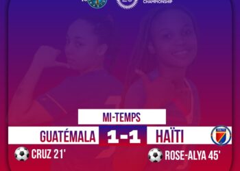 CDM U20 / COSTA RICA 2022 : HAÏTI VS GUATEMALA (1-1), MI-TEMPS 