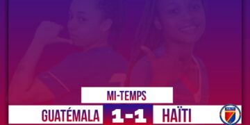 CDM U20 / COSTA RICA 2022 : HAÏTI VS GUATEMALA (1-1), MI-TEMPS 