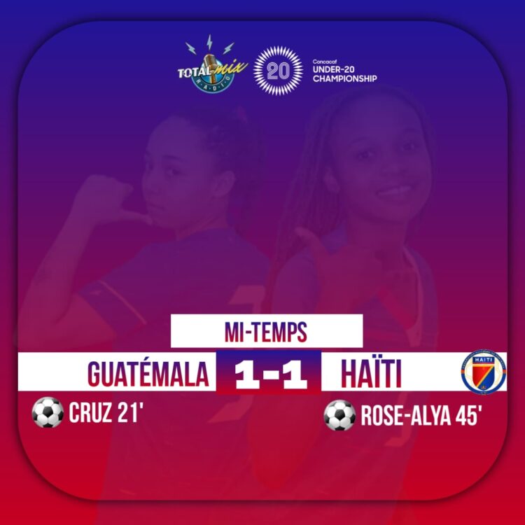 CDM U20 / COSTA RICA 2022 : HAÏTI VS GUATEMALA (1-1), MI-TEMPS