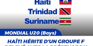 CDM U20 MASCULINE : HAÏTI HÉRITE LE GROUPE F AVEC LE MEXIQUE