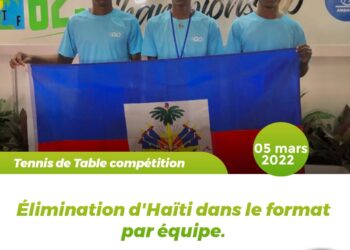 TENNIS DE TABLE CCS – PAR ÉQUIPE : HAÏTI QUITTE LA COMPÉTITION