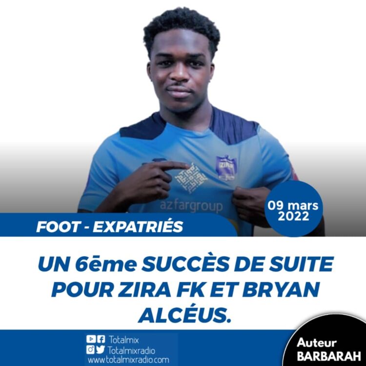 FOOT – EXPATRIÉS : BRYAN ALCÉUS, VÉRITABLE PORTE-BONHEUR DU ZIRA FK
