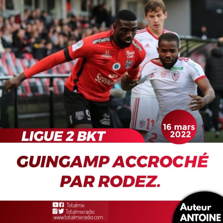 FOOT/ EXPATRIÉS : RODEZ SAUVE UN NUL FACE À L’ EA-GUINGAMP