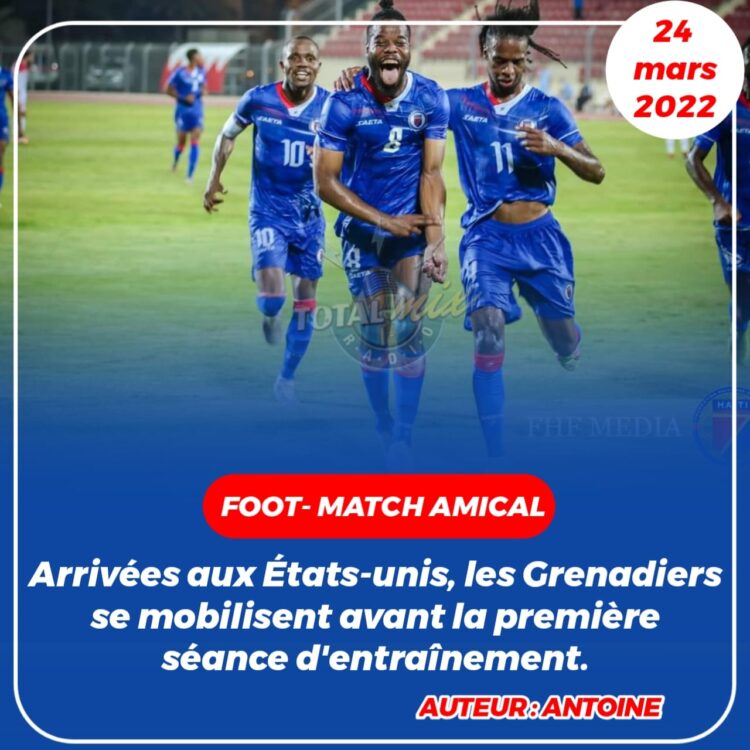 FOOT/MATCH AMICAL : LES GRENADIERS SUR LE SOL AMÉRICAIN