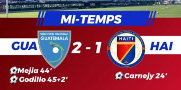 MATCH AMICAL : HAITI VS GUATÉMALA, (1-2) À LA MI-TEMPS