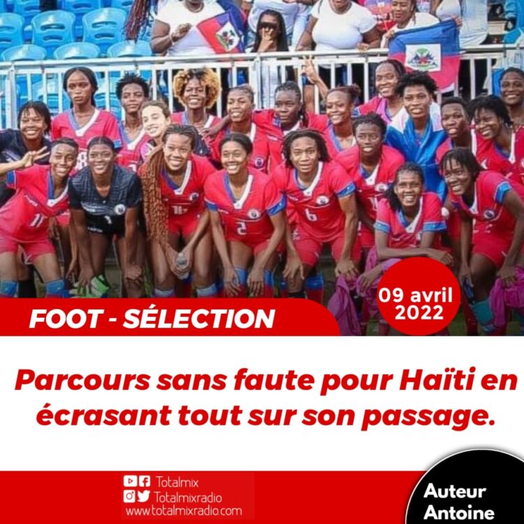 CONCACAF FÉMININ : HAÏTI MÈNE LA DANSE AU CLASSEMENT DU GROUPE E
