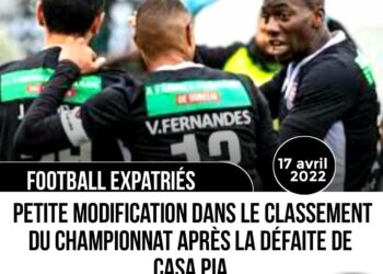 FOOT/EXPATRIÉS : CASA PIA DÉFAIT, MAIS RESTE SUR LE PODIUM