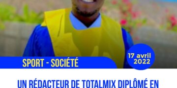SPORT – SOCIÉTÉ : UN RÉDACTEUR DE TOTALMIX DIPLÔMÉ EN COMPTABILITÉ ET EN SCIENCES ADMINISTRATIVES