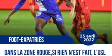 FOOT/ EXPATRIÉS : TITULAIRE, LEVERTON PIERRE DE L’USL DUNKERQUE ET AMIENS DOS À DOS 