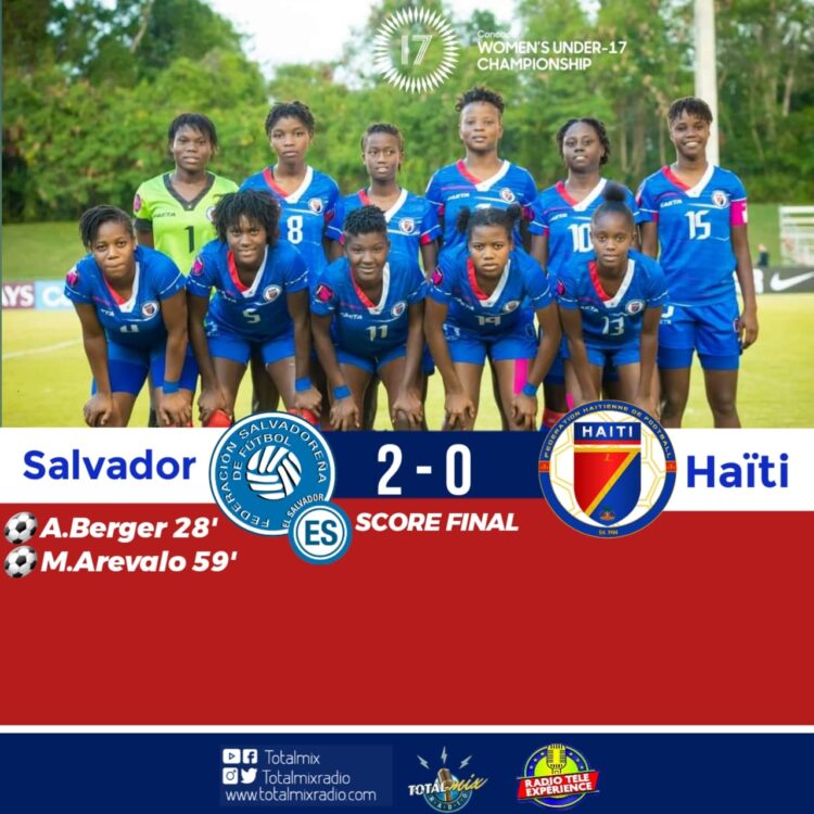 CONCACAF W U17 : HAÏTI PERD (0-2) DEVANT SALVADOR ET RISQUE GROS