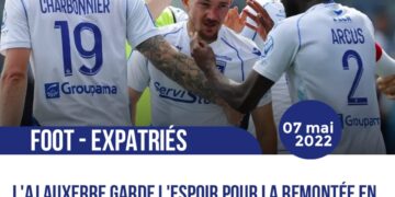 FOOT – EXPATRIÉS : L&rsquo;AJ AUXERRE AVANCE À GRAND PAS VERS LA REMONTÉE EN LIGUE 1