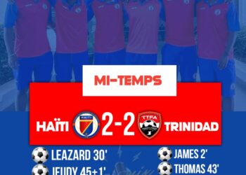 CONCACAF U2O / HAÏTI VS TRINIDAD : SCORE DE PARITÉ À LA MI-TEMPS