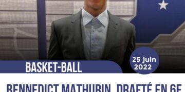 BASKET – NBA : BENNEDICT  MATHURIN HAUTEMENT HISTORIQUE, DRAFTÉ EN 6E POSITION PAR INDIANA PACERS