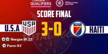 CONCACAF W : HAÏTI PERD (0-3) DEVANT LES USA ET PEUT NOURRIR CERTAINS REGRETS