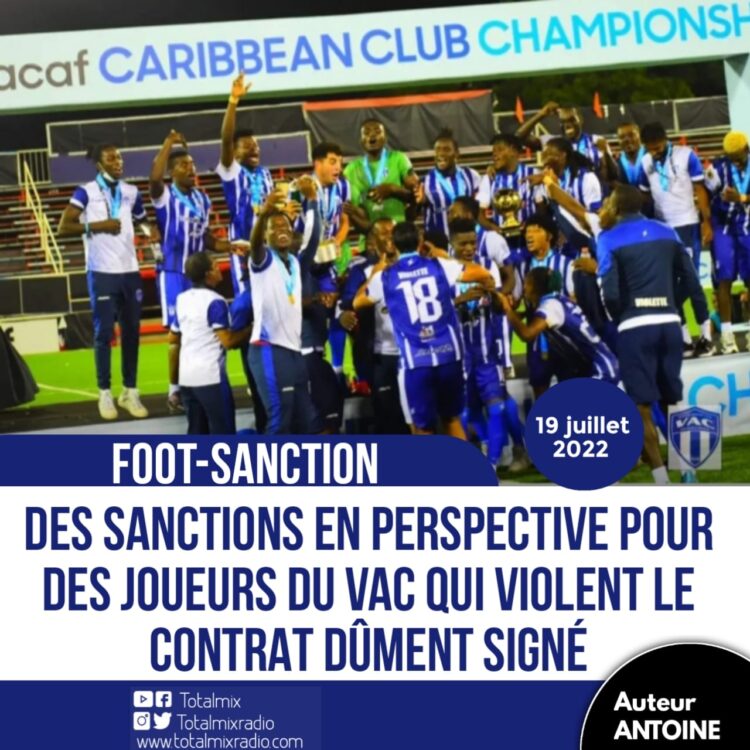 FOOT/SANCTION : LE DOYEN DES CLUBS HAÏTIENS, LANCE UNE MISE EN GARDE CONTRE LES JOUEURS INDISCIPLINÉS