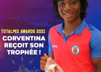 CORVENTINA ET SON TROPHÉE DE TOTALMIX AWARDS 2021