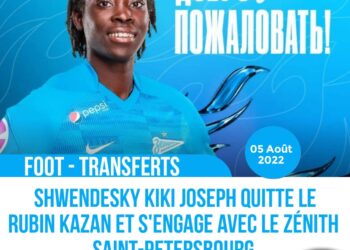 FOOT – TRANSFERTS : SHWENDESKY KIKI JOSEPH QUITTE LE RUBIN KAZAN ET S’ENGAGE AVEC LE ZÉNITH SAINT-PETERSBOURG
