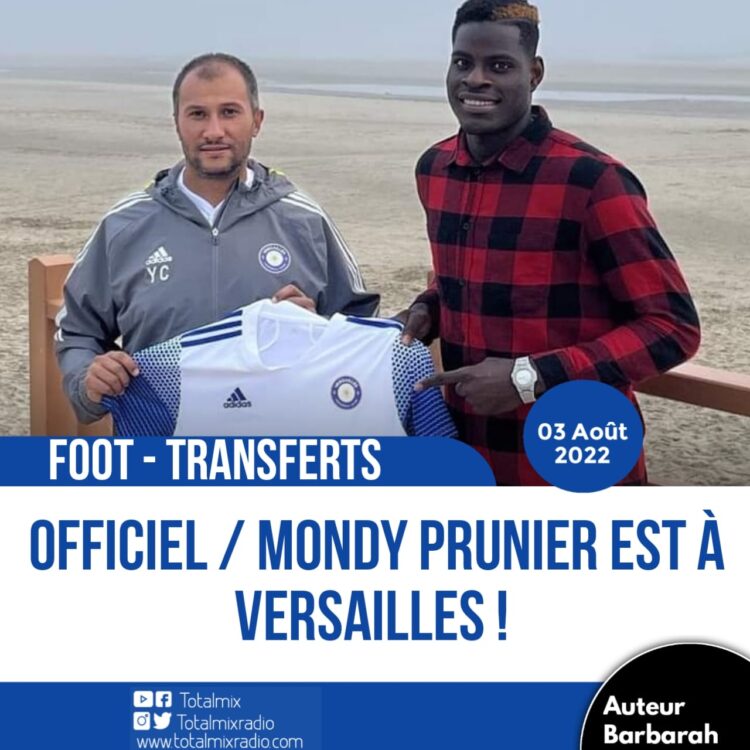 FOOT – TRANSFERTS – OFFICIEL : MONDY PRUNIER QUITTE LE FC ROUEN ET S’ENGAGE AVEC L’ÉQUIPE DU FC VERSAILLES