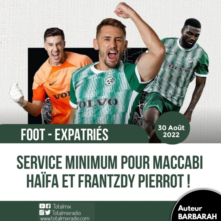 FOOT – EXPATRIÉS : NOUVEAU SUCCÈS DE MACCABI HAÏFA ET FRANTZDY PIERROT EN ISRAËL