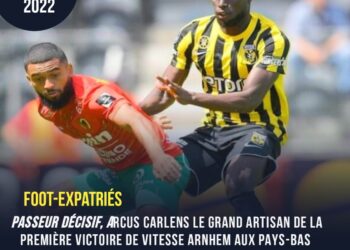FOOT – EXPATRIÉS / PAYS-BAS : PREMIÈRE VICTOIRE D&rsquo;ARCUS CARLENS ET VITESSE ARNHEM DANS L&rsquo;EREDIVISIE
