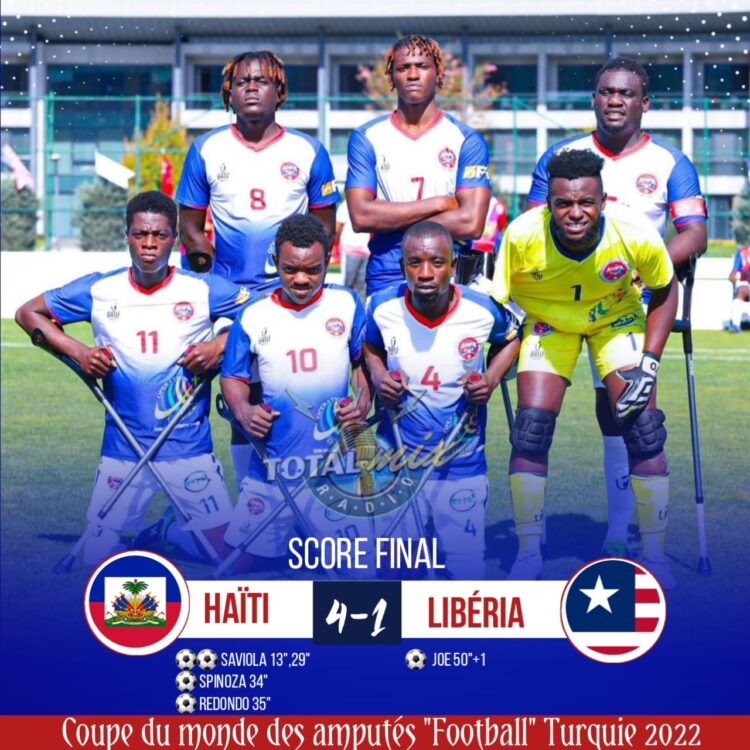 MONDIAL AMPUTÉ : TRÈS BON DÉBUT DE COUPE DU MONDE POUR HAÏTI