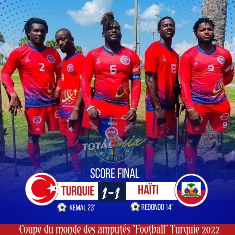 MONDIAL AMPUTÉ : HAÏTI TERMINE EN TÊTE DU GROUPE A DEVANT LE PAYS HÔTE
