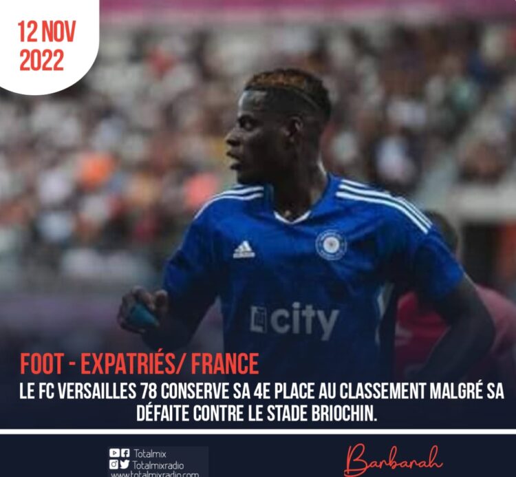 FOOT – EXPATRIÉS / FRANCE : DÉFAITE À DOMICILE DU FC VERSAILLES 78 DE MONDY PRUNIER FACE AU STADE DE BRIOCHIN