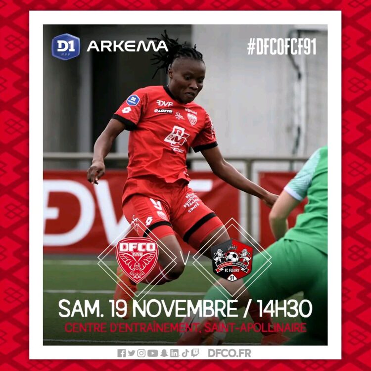 D1 ARKEMA/ FRANCE : ROSELORD BORGELLA SUR L’AFFICHE ANNONÇANT LE DUEL FACE À FC FLEURY