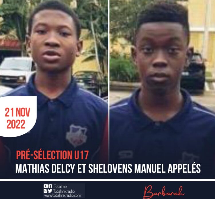PRÉ-SÉLECTION U17 : MATHIAS DELCY ET SHELOVENS MANUEL APPELÉS