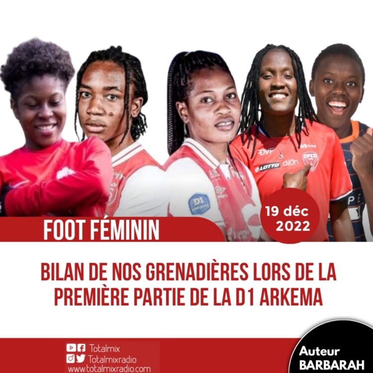 FOOT FÉMININ : BILAN DE NOS GRENADIÈRES LORS DE LA PREMIÈRE PARTIE DE LA D1 ARKEMA
