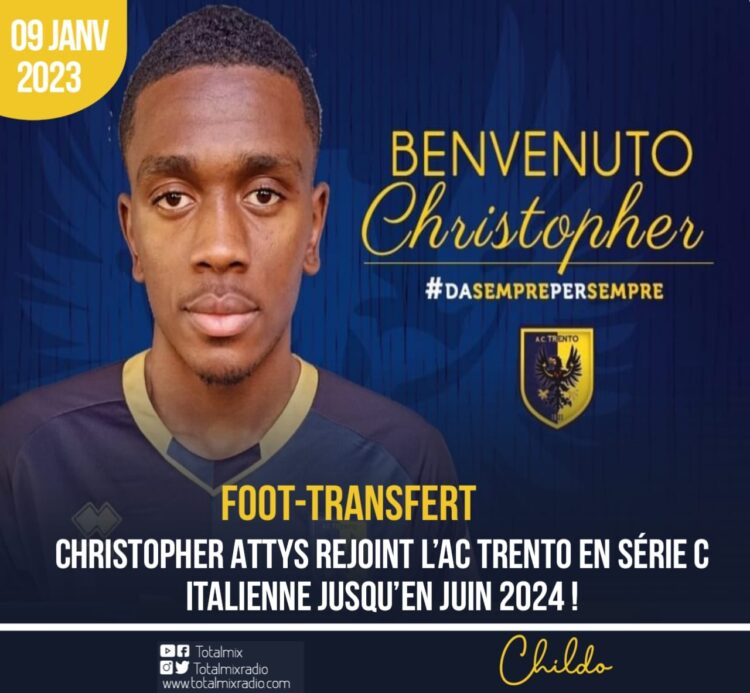 FOOT – TRANSFERTS : CHRISTOPHER ATTYS REJOINT L’AC TRENTO !