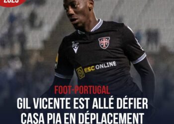 FOOTBALL – PORTUGAL : GIL VICENTE DOMINE LE CASA PIA AC ET CARNEJY ANTOINE