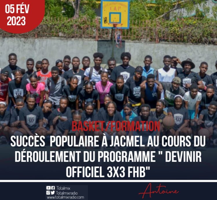 BASKET/FORMATION : “DEVENIR OFFICIEL 3X3 FHB” LES JEUNES DE JACMEL SALUENT CETTE DÉMARCHE