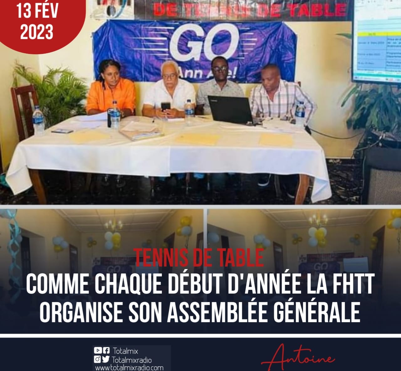 TENNIS DE TABLE : PARTICIPATION DES DIRIGEANTS DE CLUBS DE LA FHTT À L’ASSAMBLÉE GÉNÉRALE ORDINAIRE