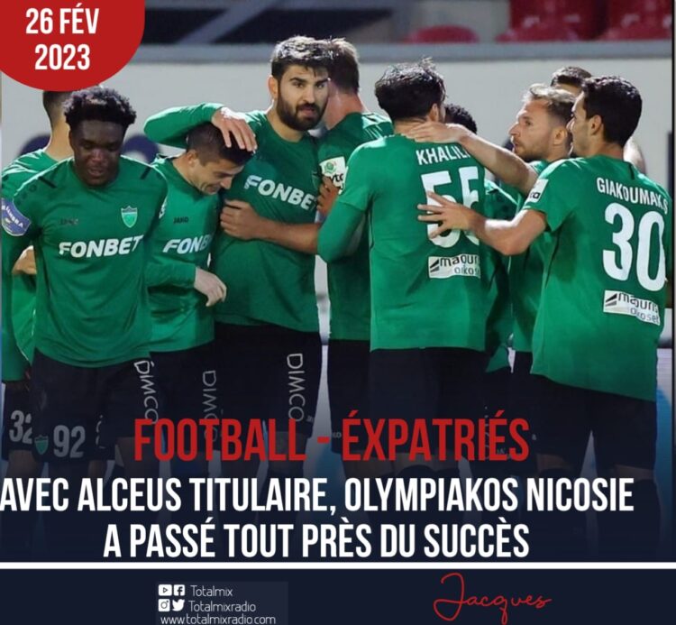FOOTBALL – EXPATRIÉS : BRYAN ALCEUS ET L’OLYMPIAKOS NICOSIE FONT DU SURPLACE !