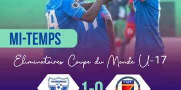 CONCACAF U17 : LA SÉLECTION HAÏTIENNE EST MENÉE À LA MI-TEMPS