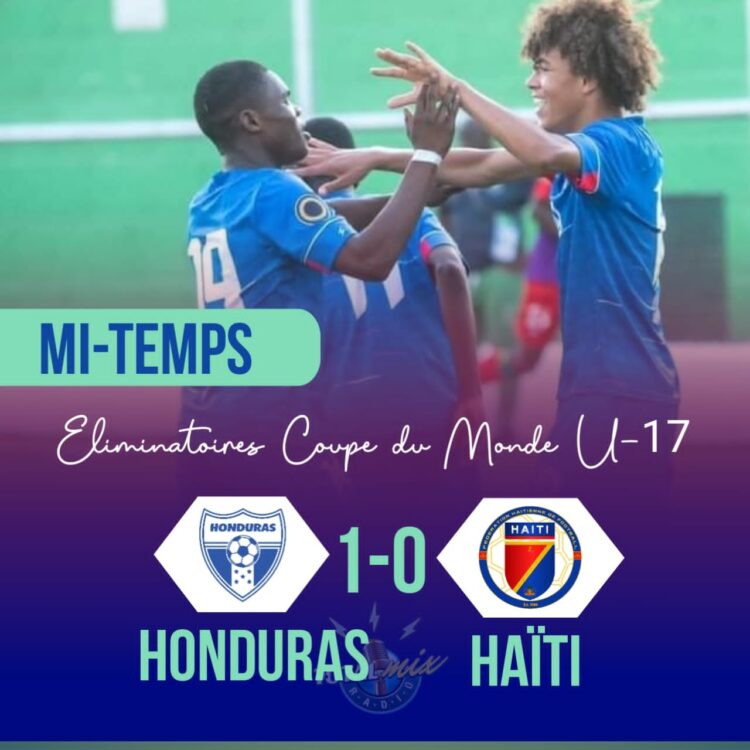 CONCACAF U17 : LA SÉLECTION HAÏTIENNE EST MENÉE À LA MI-TEMPS